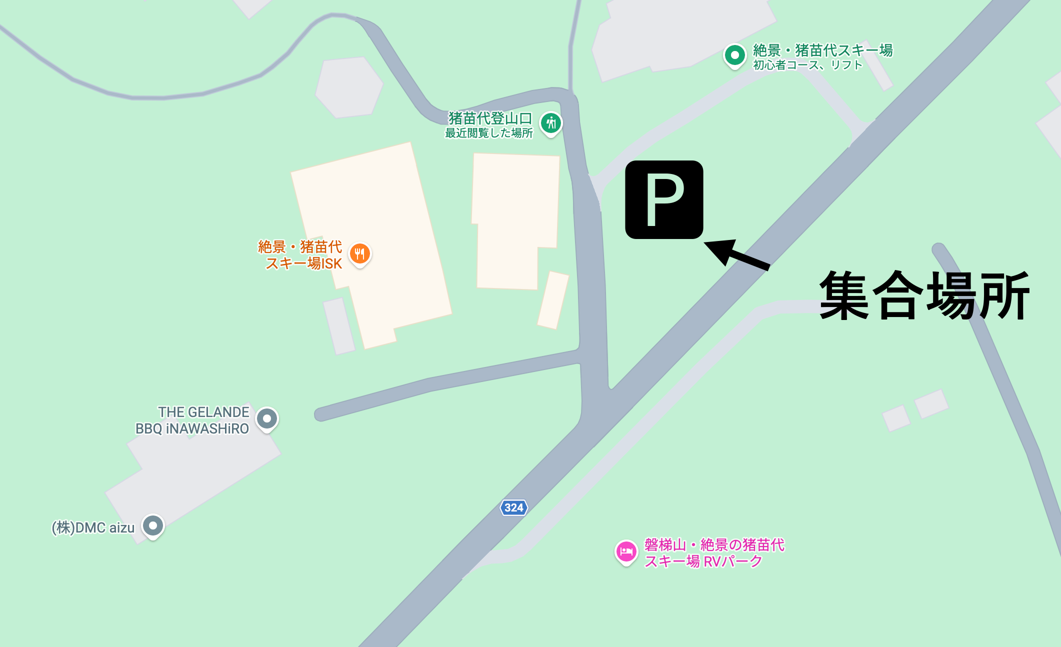 猪苗代登山口近く