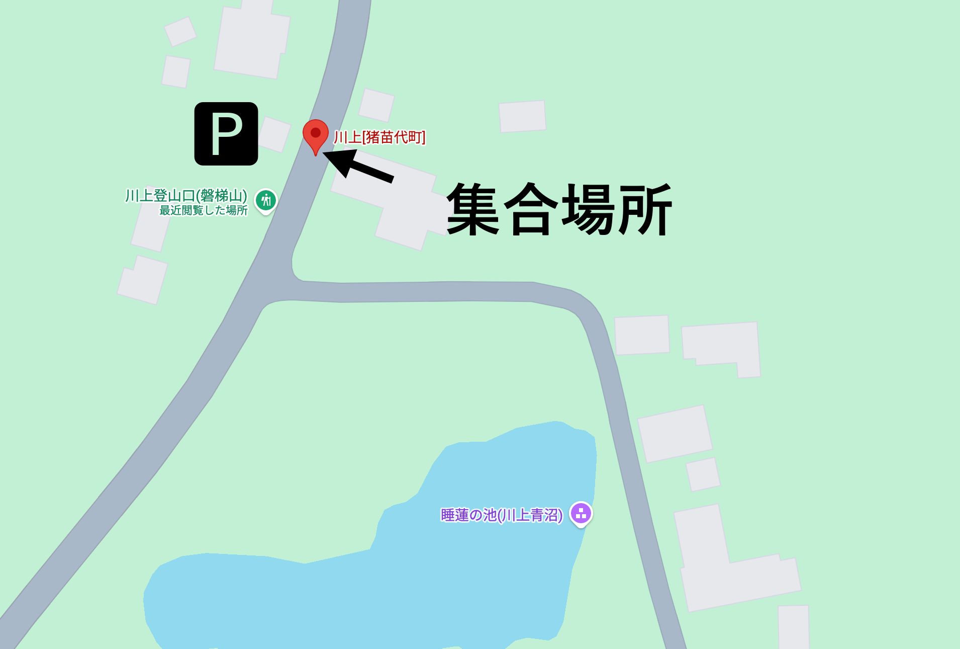 川上登山口近く